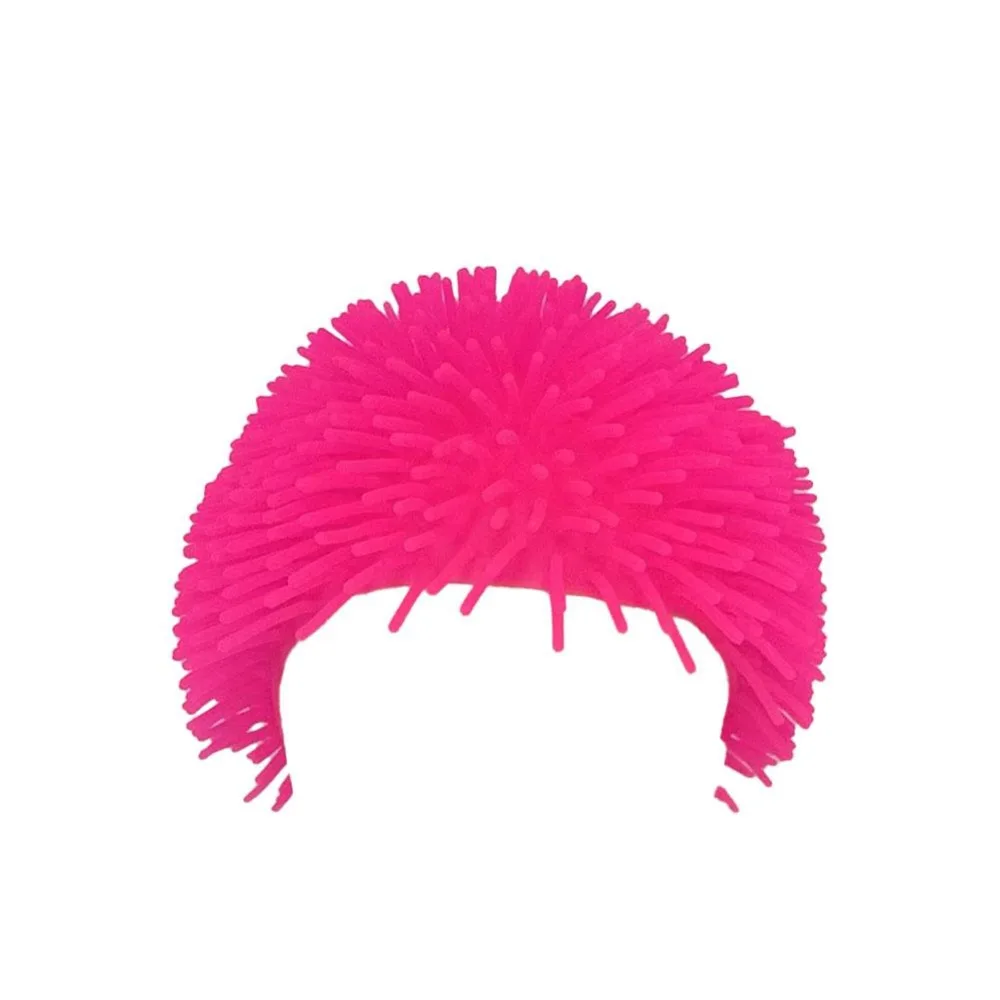 Long Hair Design Funny Swimming Cap Sea Urchin Shape Keep Hair Dry Sea Urchin Hat Comfortable Fit Flexible Spikey Wig Cap