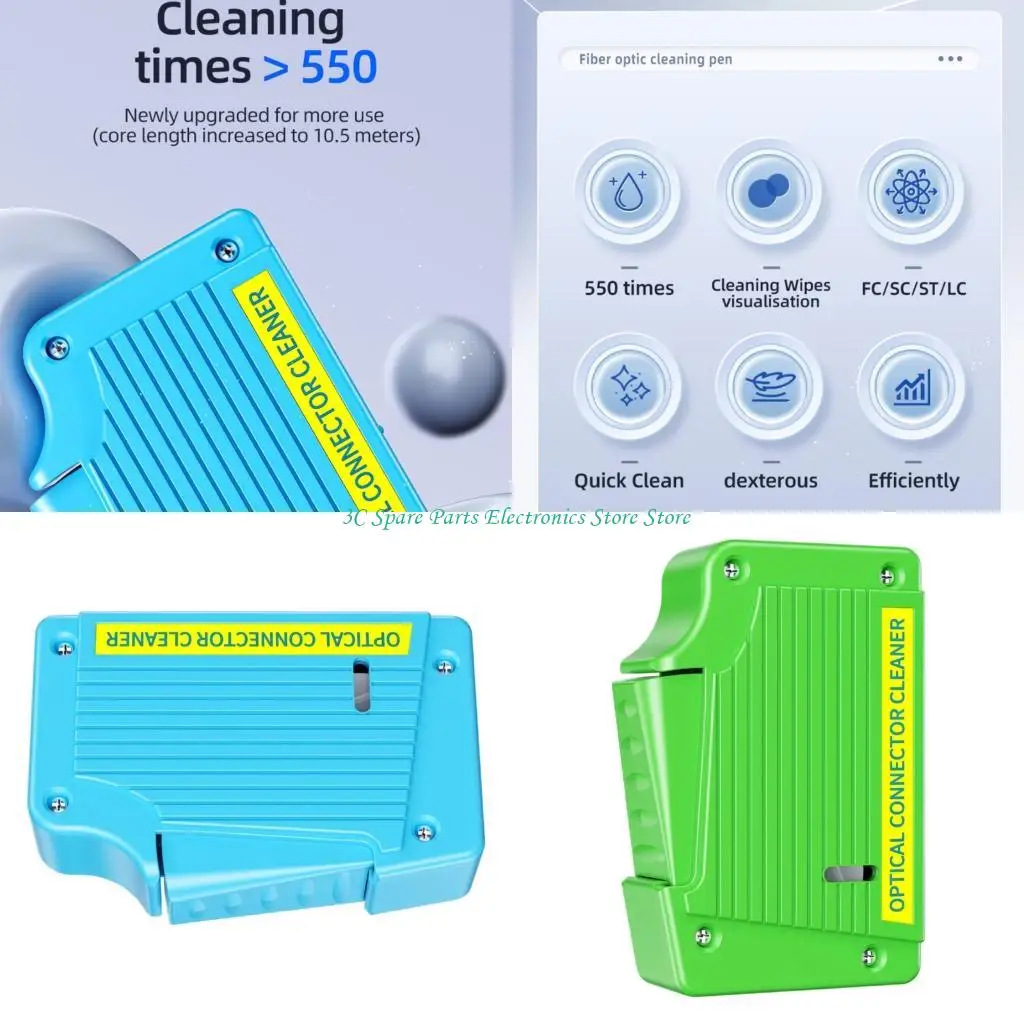 SZ Fiber End Face Cleaner Box Long Fiber Swabs For Networking Equipment And Telecommunication Devices