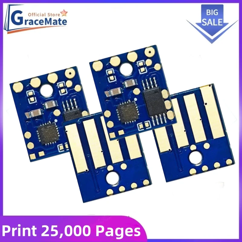 GraceMate 2pcs MS710 Chip 25K For Lexmark MS711 MS810 MX710 MX711 MX810 MX811 MX812 62D4H00 52D4H00 52D5H00 62D2H00 Toner WW