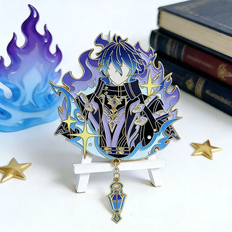 Genshin Impact Sandrone Cosplay-Anstecker Anime Columbina Varka Alice Klee Durin Halloween-Party-Kostüm-Accessoires Rucksack-Pins – Detail 22
