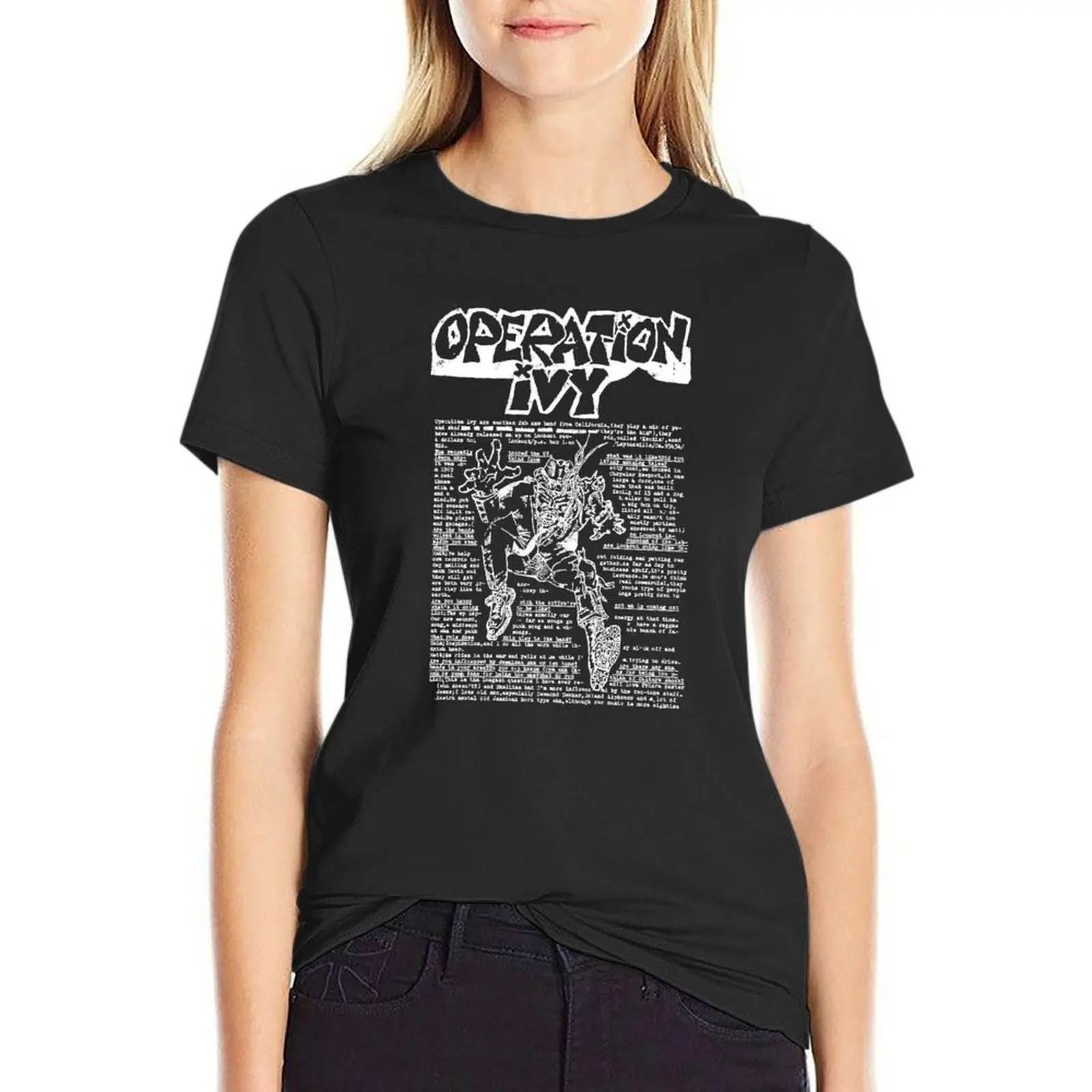 

Operation Ivy Skapunk Band T-Shirt tees quick drying blacks Women t-shirts