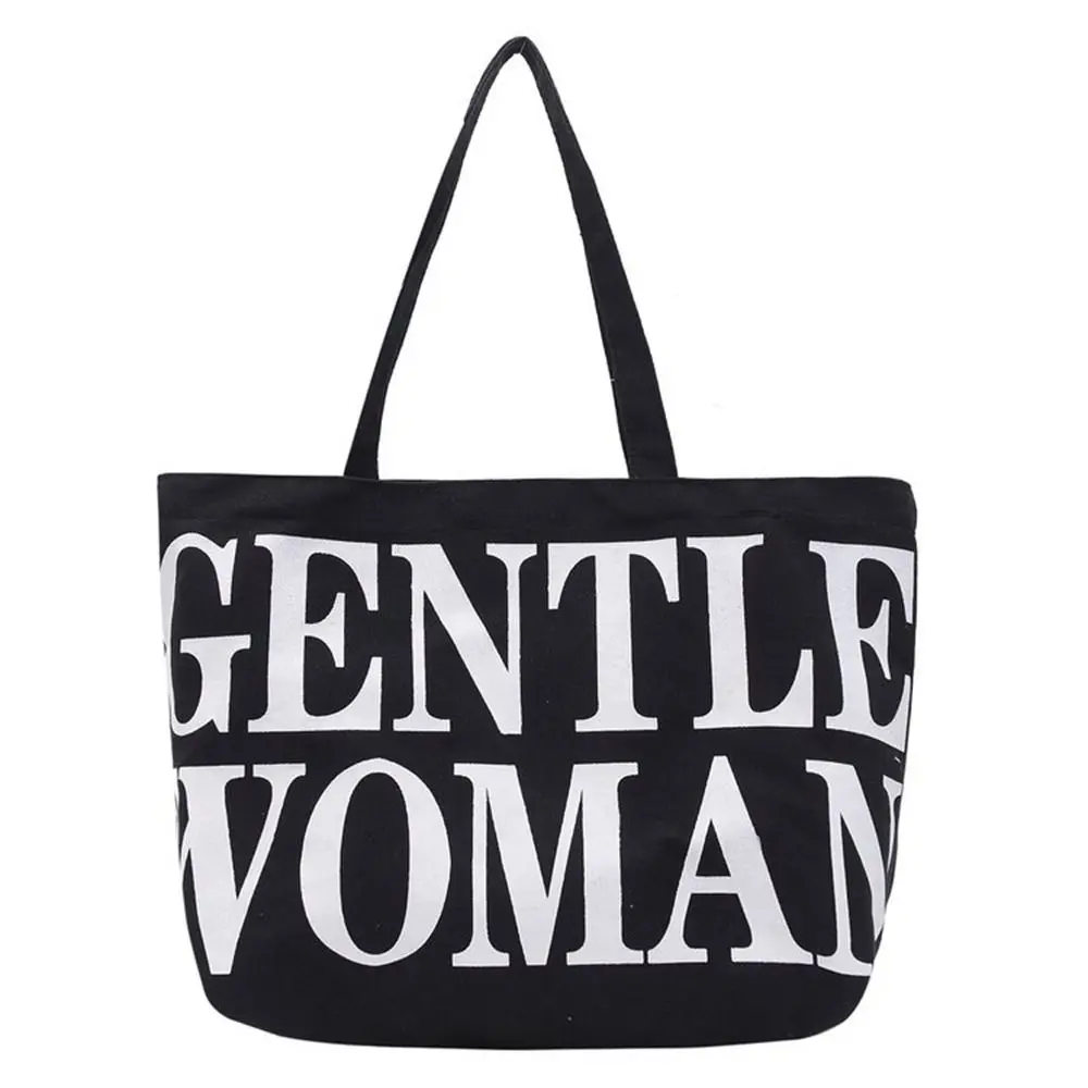 Women Shoulder Bags Birthday Gifts Stylish Personality Letter Travel Canvas Handbags Gentlewoman Large Capacity Tote Bags