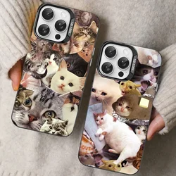 Crying Cat Memes Phone Case For iPhone 16 15 14 13 12 11 Pro Max X XR XSMAX Matte Shockproof Back Cover