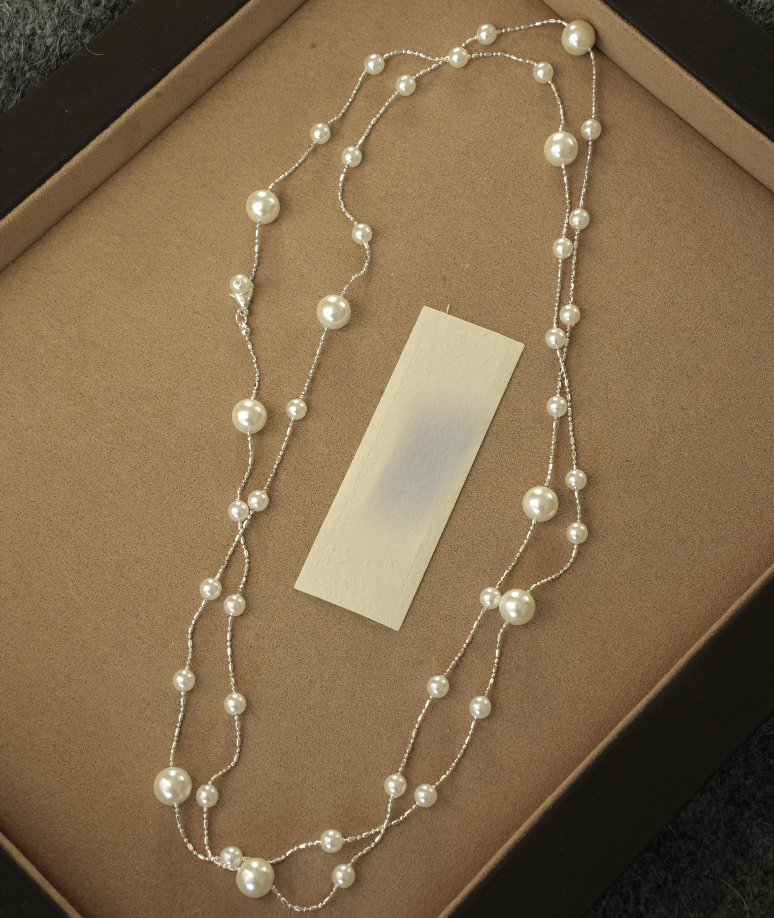 French Gypsy Retro Pearl Long Double Necklace/Premium Sweater Chain