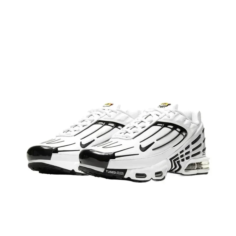 Nike Air Max Plus TN White Black Men Running Shoes Lightweight Comfortable Air Cushion Sports Sneakers Men