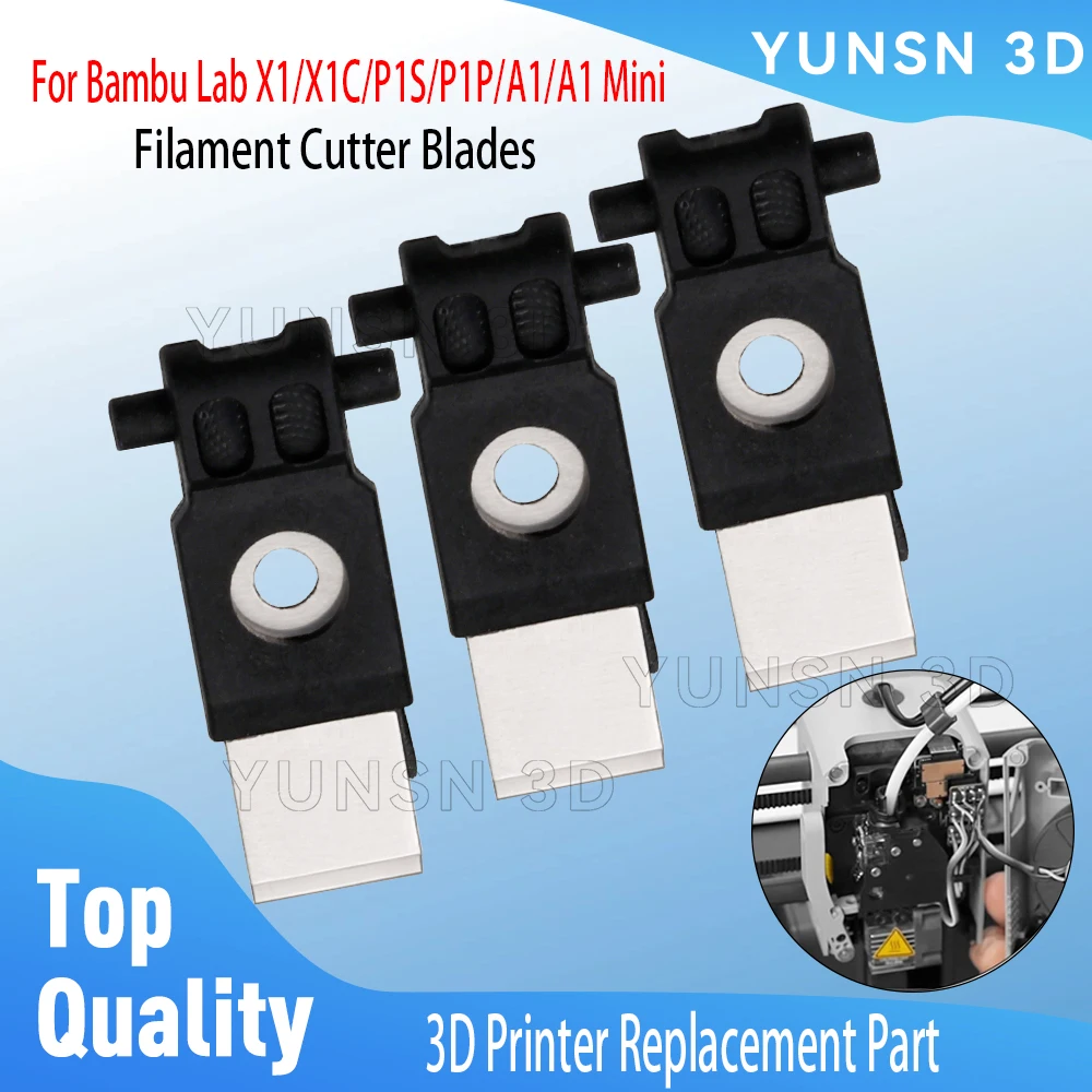 

For Bambu Lab X1/X1C/P1S/P1P Filament Cutter Blades Replacement For Bambulab A1/A1 Mini 3D Printer Filament Cutter Spare Part