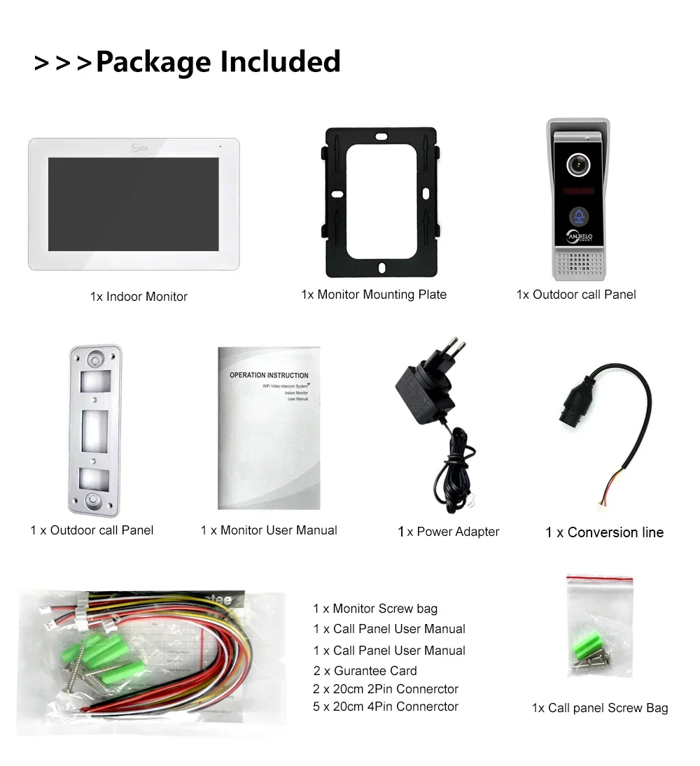 Smart Life Home 10 Inch Touch Monitor Wired Video Intercom Meta 1080P Outdoor Doorbell Phone Electronic Doorman with Camera Tuya