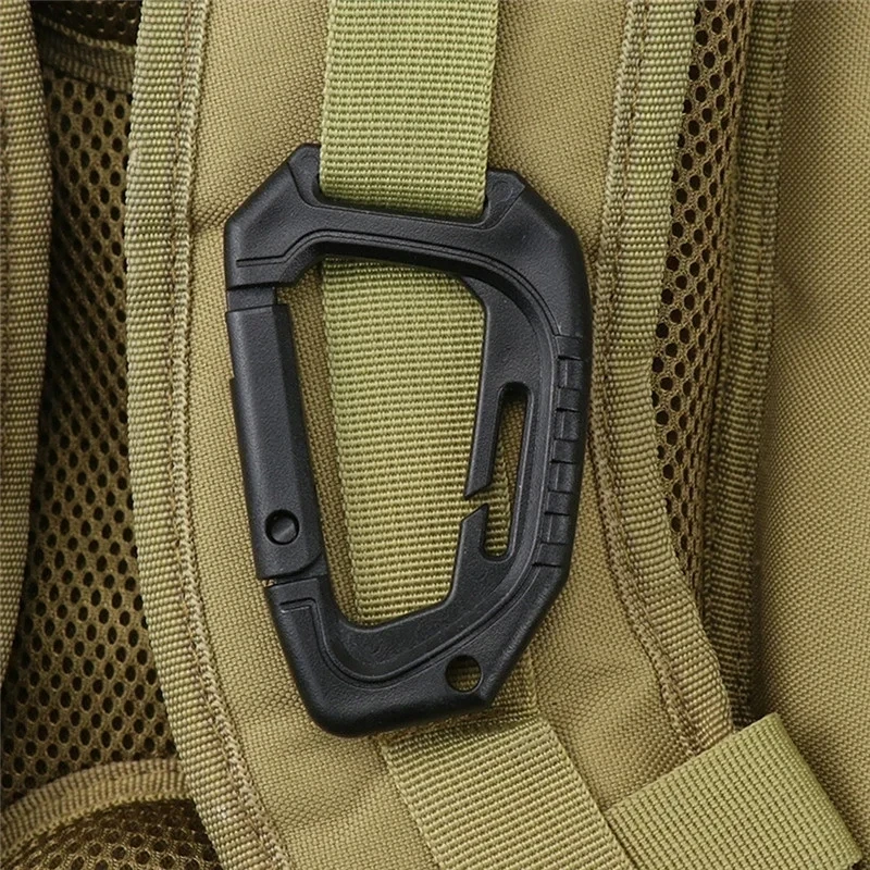 1Pcs Big D-type Plastic Steel Molle Quick Hook Hanging Buckle Clip Outdoor Camping Backpack Bag EDC Tool Accessories