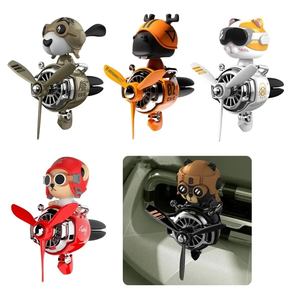 Ornamenti per eliche per auto Scuotendo la testa Elicottero Clip per presa d'aria per auto Ricarica solida Orso Pilota Interno Novità Accessori auto