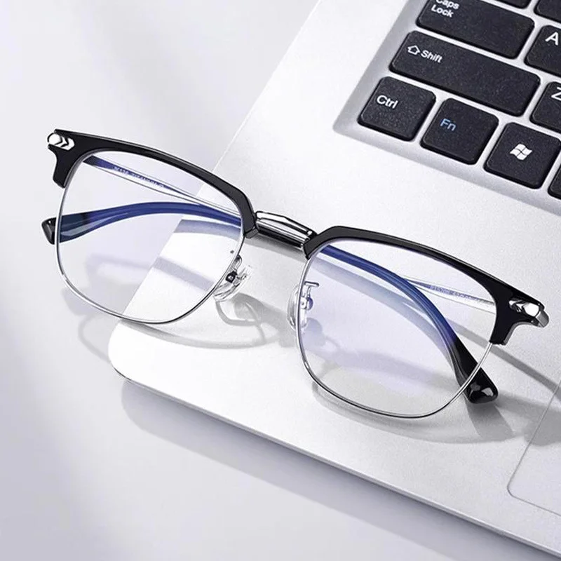 Blaulichtfilter-Brille Eckige Brillenform Computerbildschirmschutz für Büroarbeit – Detail 4