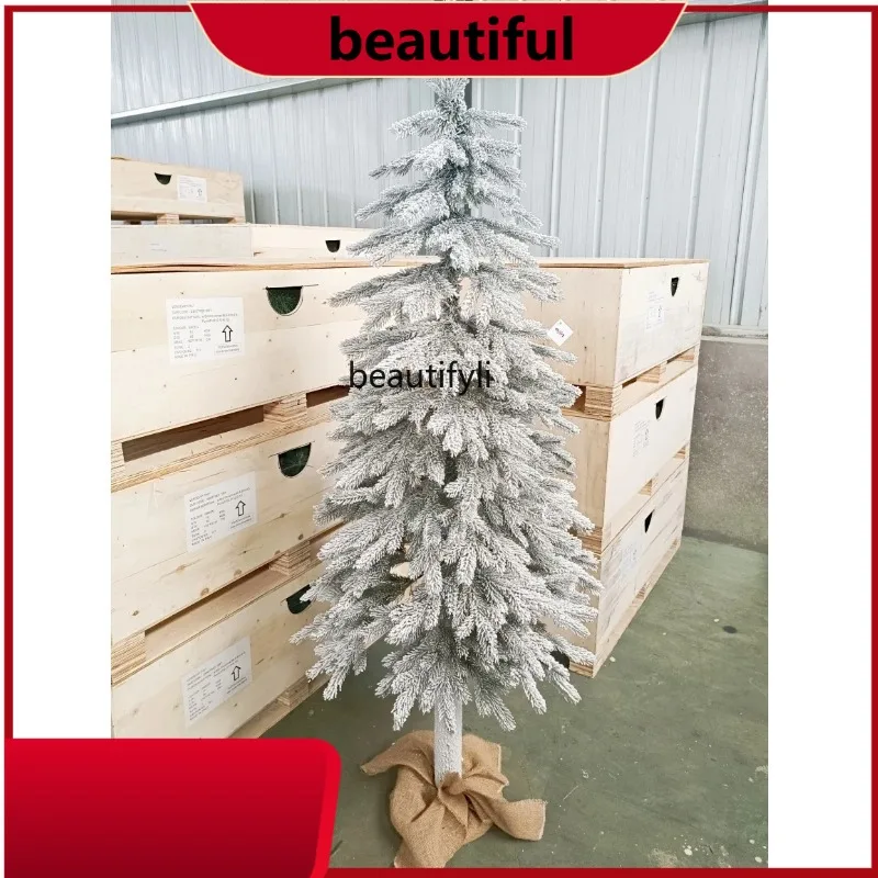 

PE pencil Christmas tree snow Christmas tree shopping mall set pure slender Christmas tree H