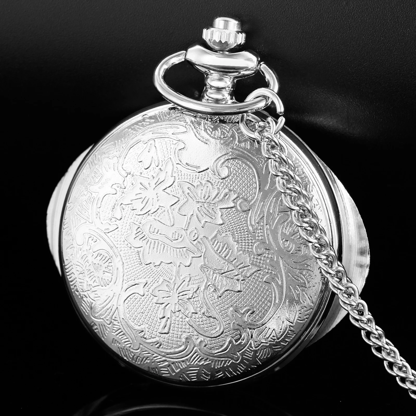 Steampunk Vintage Bronze Eye Round Case Shape Quartz Pocket Watch Jewelry Pendant Necklace Chain Gifts for Men Women