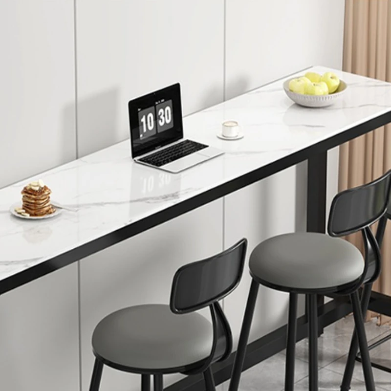 طاولة بار ذات بلاطة صخرية، شرفة منزلية، غرفة معيشة على الحائط، مقهى شاي حليب، طاولة وكراسي عالية الأرجل #4