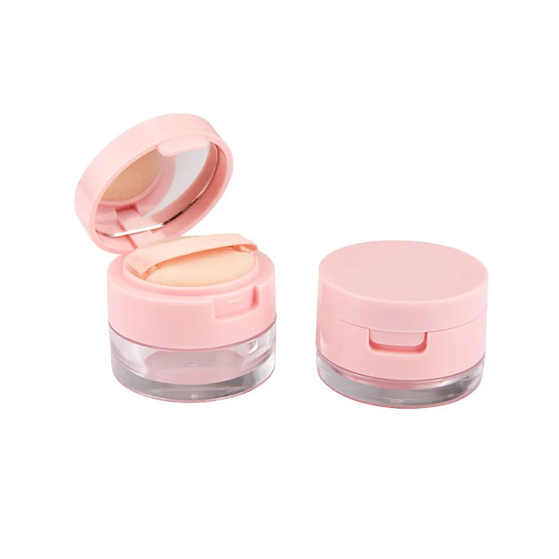 3g 5g Loose Powder Boxes Dispensing Empty Mini Powder Box Separation Net With Makeup Puff Mirror Tool