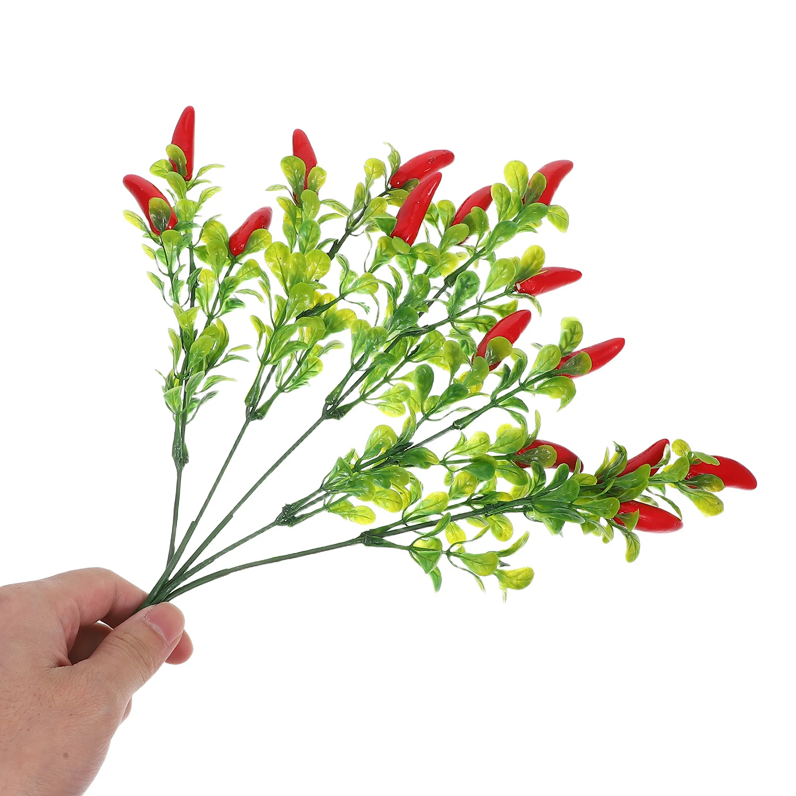 

3Pcs Lifelike Artificial Red Chili Pepper Stems Faux Branches for DIY Floral Crafts Home Decoration Artificial Twigs