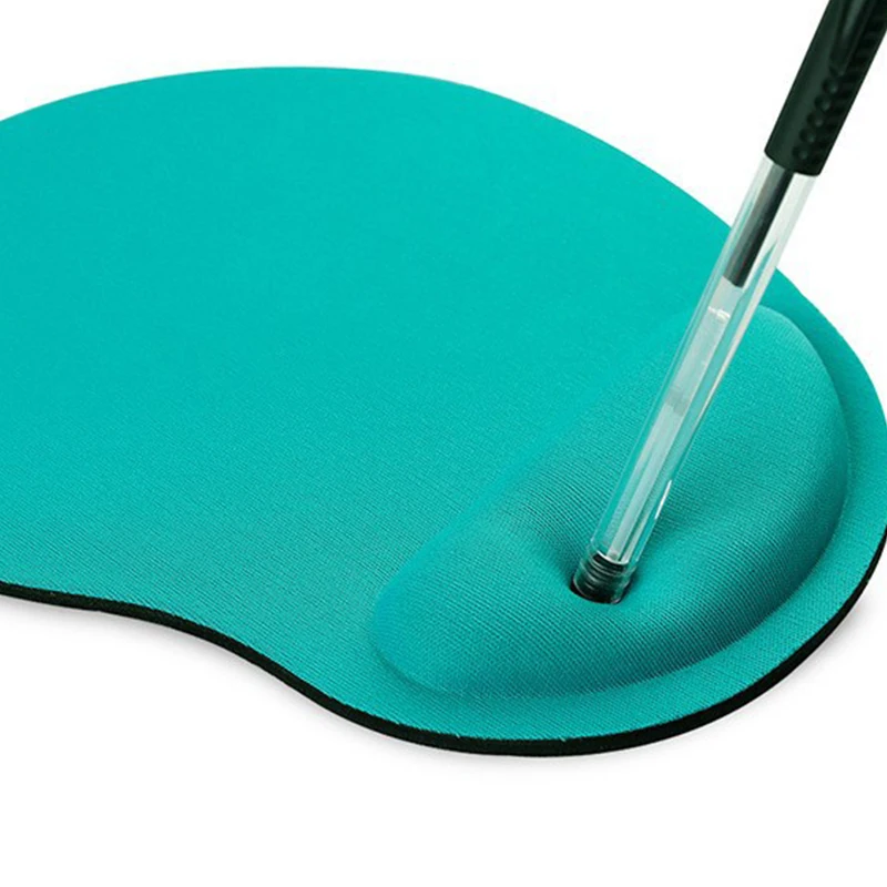 Mouse pad antiderrapante com descanso de pulso, cor sólida, eva, suporte de pulso, para computador e laptop