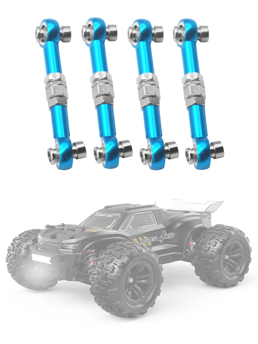 Tendeur de tige de Servo de direction, maillons en aluminium RC, 4 pièces 102017   Compatible avec la voiture RC sur route Himoto RedCat Racing 1/10