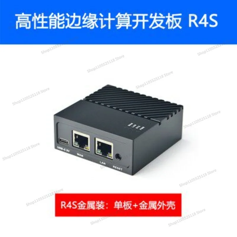 For R4S R4SE Open Source USB3 Development Board 4GB Metal Case RK3399 Dual Gigabit