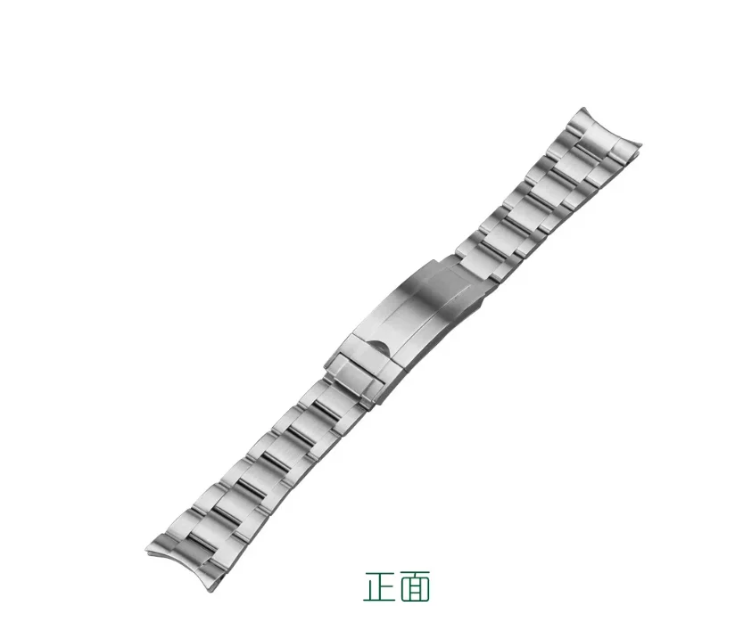 Watch Bracelet For  Men Fine-Tuning Pull Button Clasp 904L Stainless Steel Watch Chain 20mm
