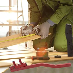 Decking Straightening Tool Multi Angle Alloy Steel Red Coated Surface Deck Board Bender for Woodworking