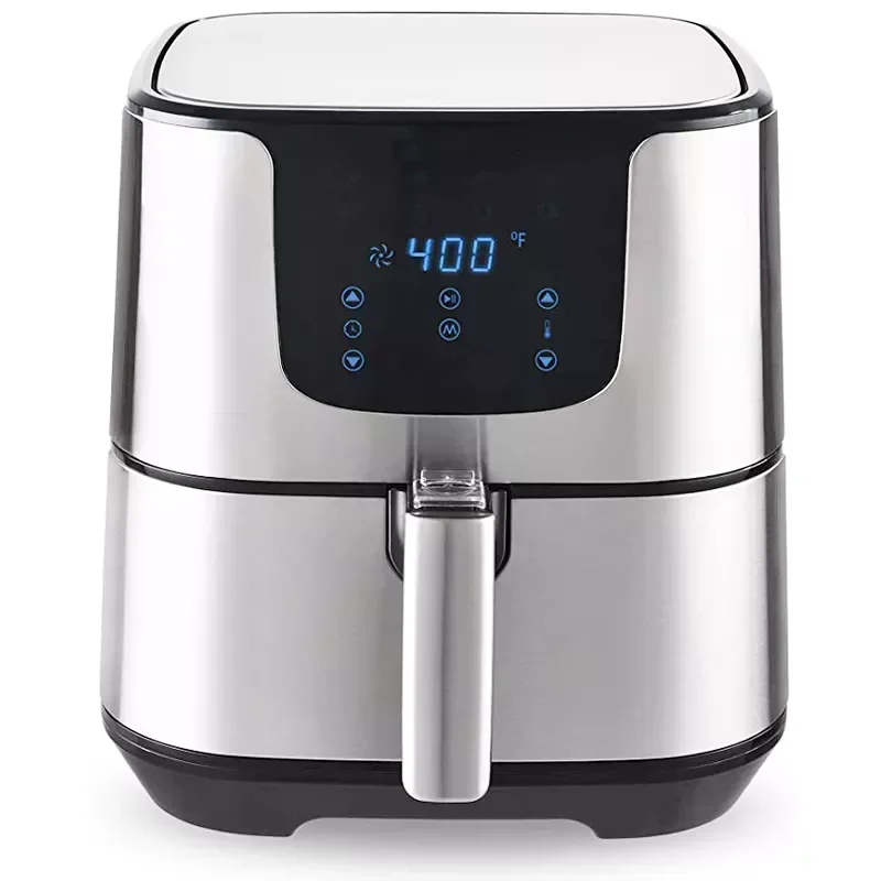 SQUARE stainless steel Multifunction All in 1 Air Fryer Oven Square Deep Fryer Retro 5.5L Capacity No Oil Air Fryer digital