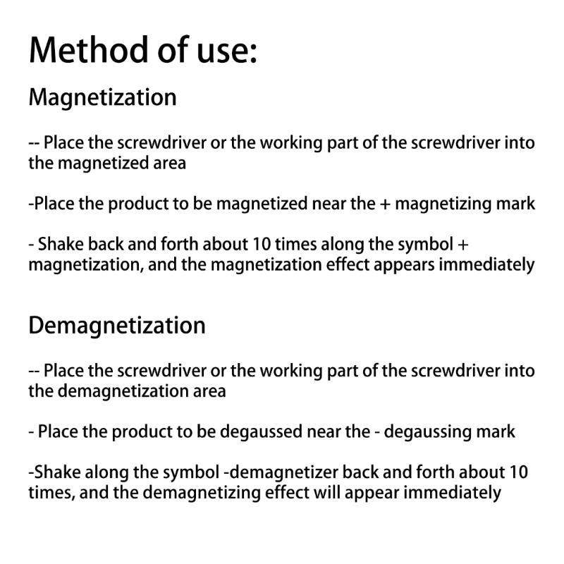 Universal Magnetizer & Demagnetizing Tool for Screwdrivers Bits & Tool Tips Magnetization Screws & Bolts Magnetising