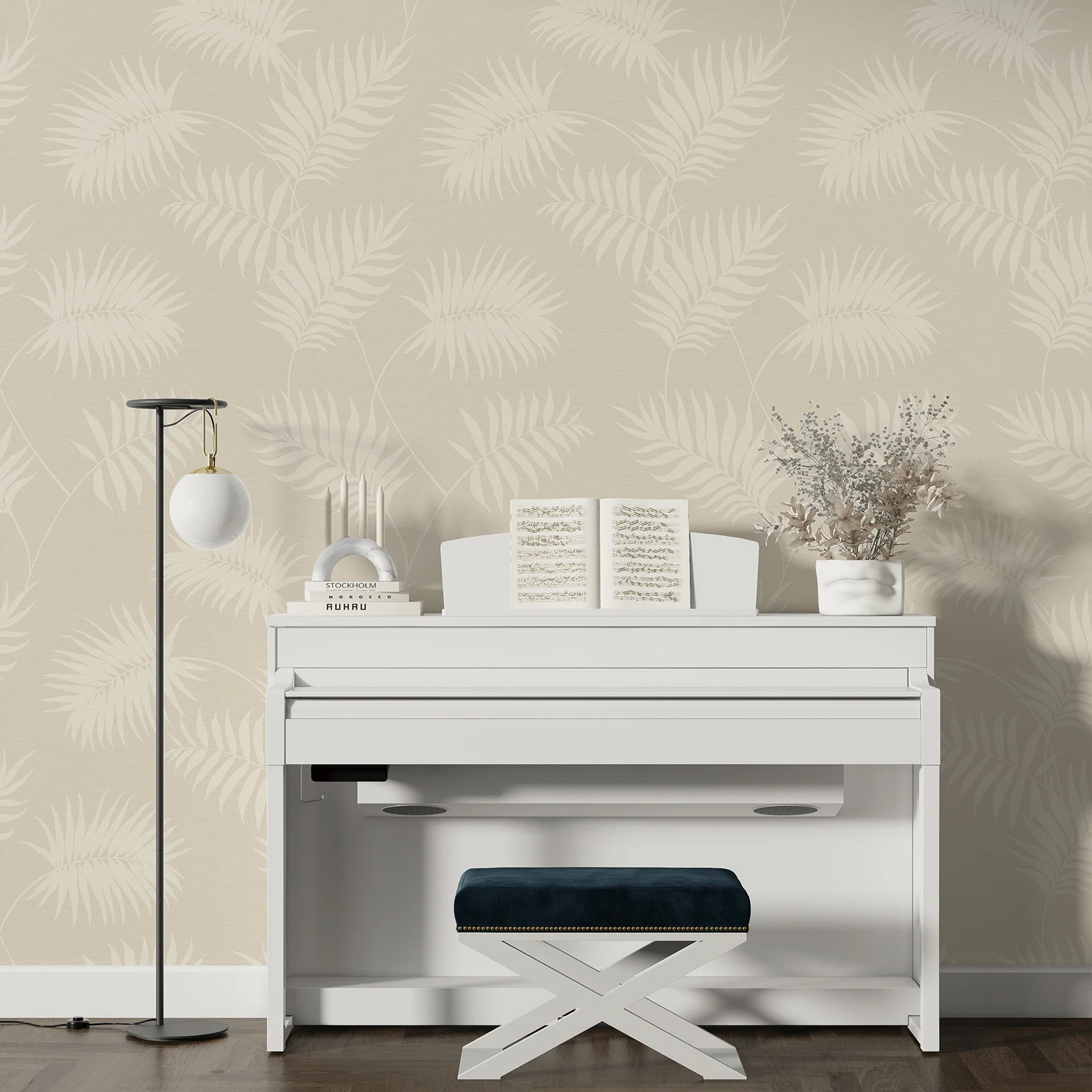 Botanical Leaf Wallpaper Peel and Stick Wildflower Modern Home Decoration,Mural Wall Paper