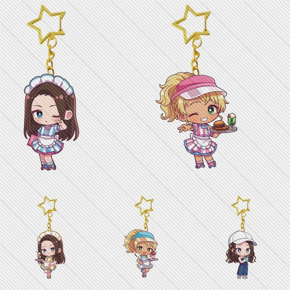 6CM Gals Can't Be Kind to Otaku!?Acrylic Keychain Model Cosplay Charm Characters Ornament Accesorios Goods Collection Gifts