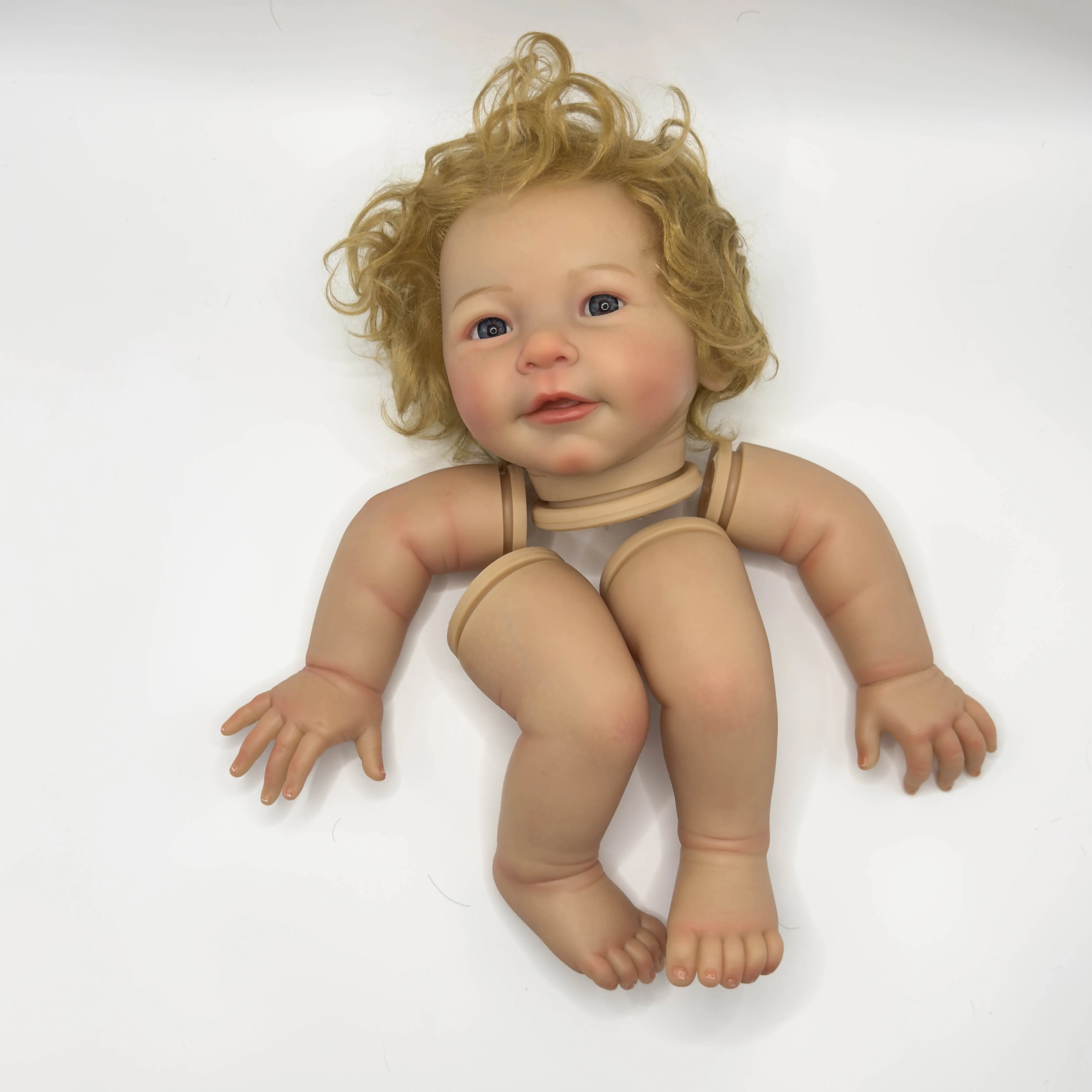 Kit de Muñeca Reborn NPK de 22 Pulgadas, Realista, Modelo Sunny, Piezas Pintadas sin Terminar con Cabello Injertado a Mano para Coleccionistas