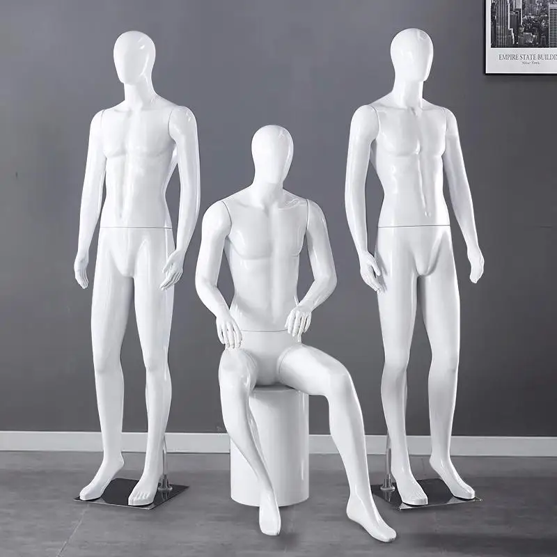 Model male props, full-body dummies, men's clothing store window display shelves