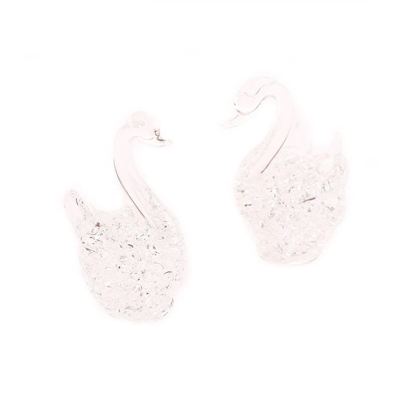 1Pc Crystal Swan figurine Glass Animal Ornament Swan Crystal Figurines Home Desk Decoration Miniature Creative Gift