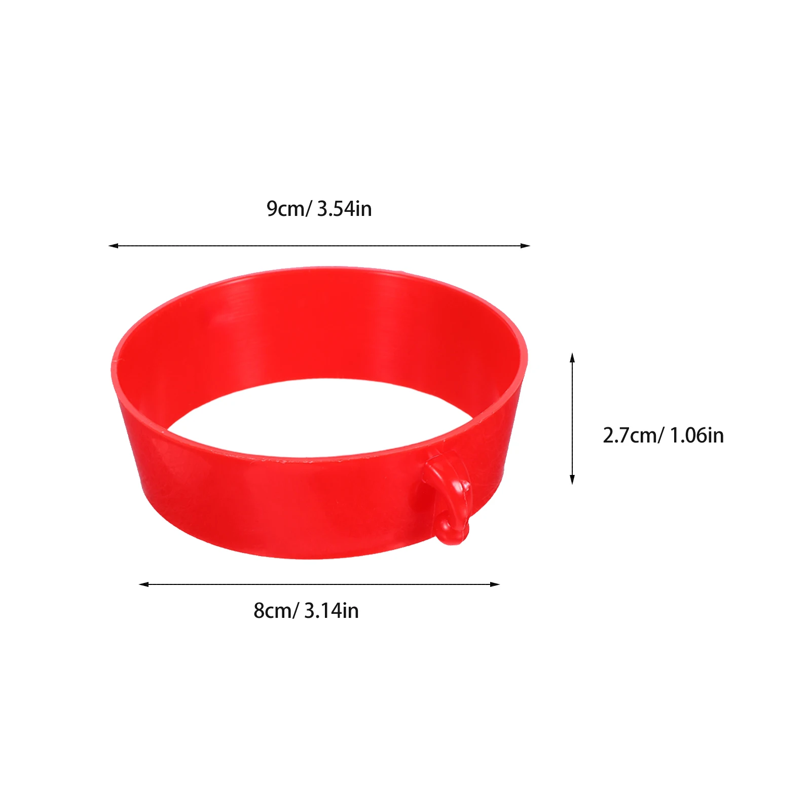 Gancio ad anello in plastica con connettore a cono per catena da 10 pezzi per barriere per coni stradali Design rosso ad alta visibilità Facile installazione per il parcheggio