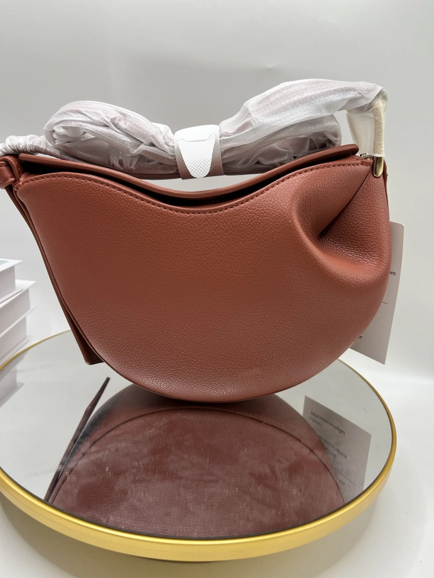 

FIRMRANCH High-Quality Genuine Leather Pea Bag For Women 2025 Summer New Style Fashion Single Should Crossbody Saddle Bag Purse