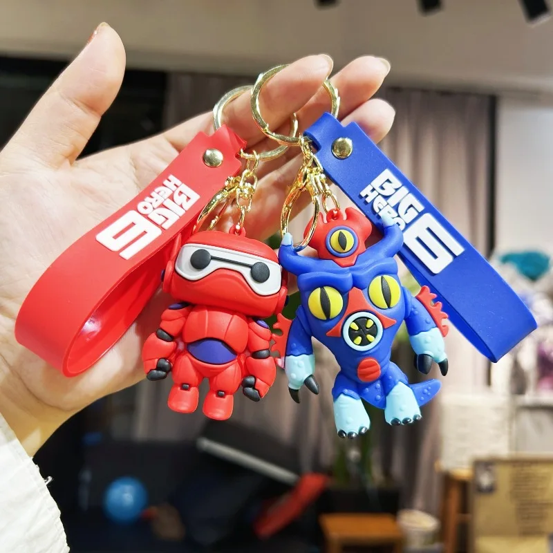 Creative cartoon super power interwar team doll keychain pendant female bag car key chain accessories gift