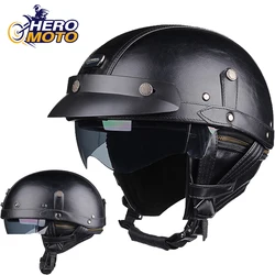 New Motorcycle Helmet Approved Moto Helmet German Vintage Half Helmet Casco Moto Equipment Cycling Retro DOT Helmet M-XL