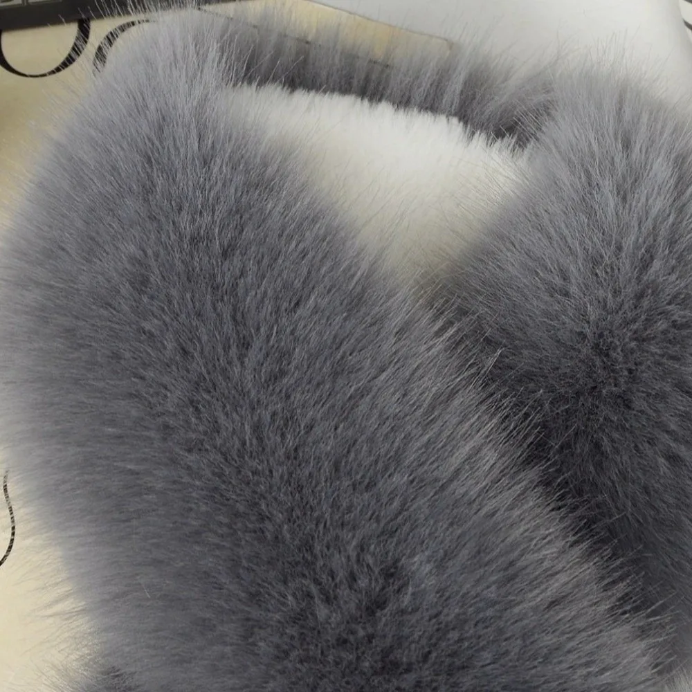 Temperament Soft Faux Fur Scarf Fake Fox Hair Thick Cross Scarf Windproof Coldproof Warm Scarf Women