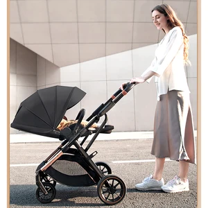 High vision baby stroller, ergonomic cradle for newborn, portable baby cart, basket recline a hand, chair, fashion 11 Main Sales Carrinho Bebe - №6