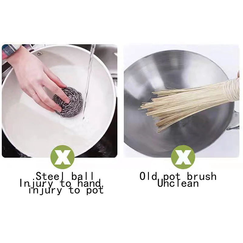 Spazzola per la pulizia della cucina 2 In 1 spazzole per la pulizia della maniglia Scrubber spugna Dispenser spazzola per piatti strumento da cucina per la casa