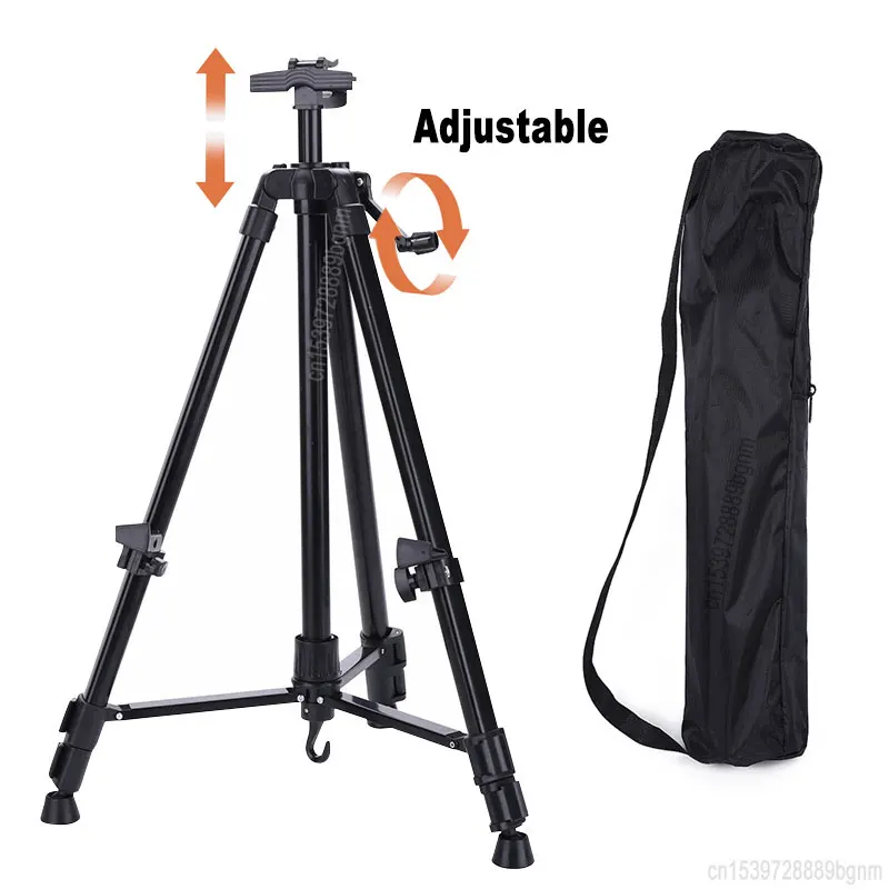 حامل رسم معدني قابل للطي للسفر في الهواء الطلق رف عرض ثلاثي القوائم مع حقيبة للفنان رسم فني هدية للطلاب