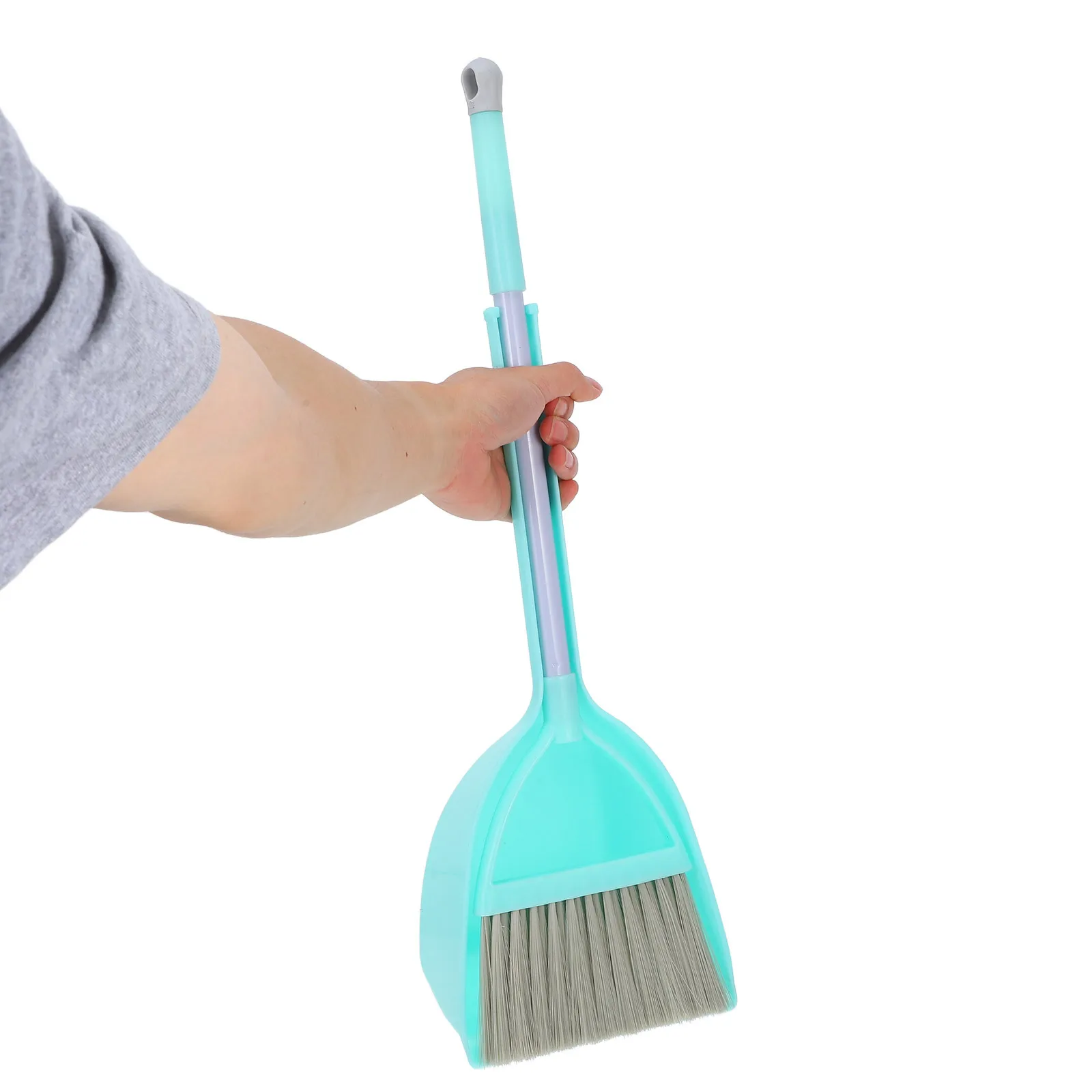 1Set Mini Kinderbezem Stoffer Set Klein schoonmaakhulpmiddel Lichtgewicht felle kleur voor het reinigen van de kleuterschool en interactief spelen