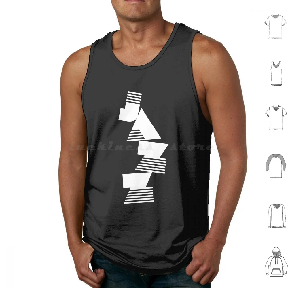 Jazz V.9 Tank Tops Vest Sleeveless Type Typography Sinaloa Jazz Music African American New Orleans Blues Ragtime