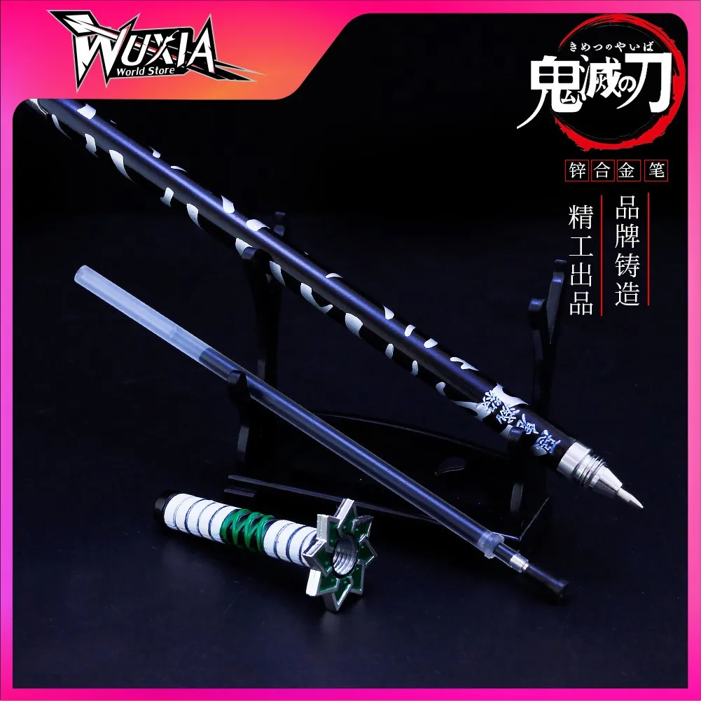 Demon Slayer Sword Shinazugawa Sanemi 20cm Carbon pen Alloy katana Sword Japanese Anime Weapon Model Gift for kid Christmas Gift