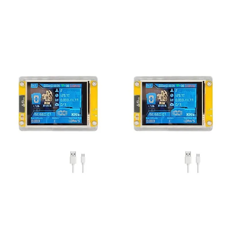 

AT21-2X 1010KH/S Nmminer Nerdminer Bitcoin Crypto Solo Miner 2.8 Inch Smart Display Nerdminer Upgraded 1010KH/S Harshrate