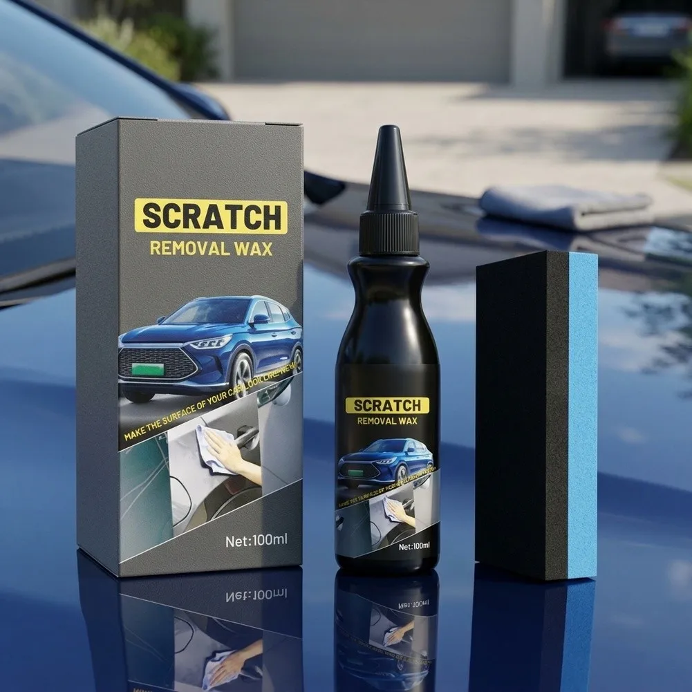 Black Automotive Paste for Car Scratch Repair Touch-up Cleaning and Polishing Works on Painted Metal and Plastic