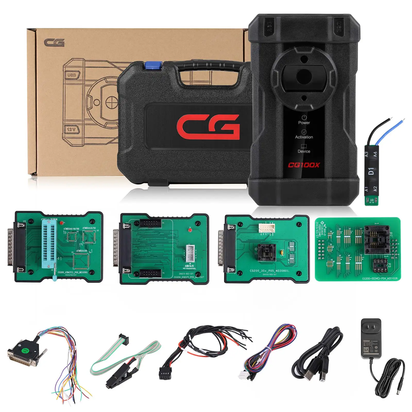 مبرمج CGDI CG100X لإعادة ضبط الوسادة الهوائية ودعم قراءة الرقاقة MQB إضافة RH850 R7F701407