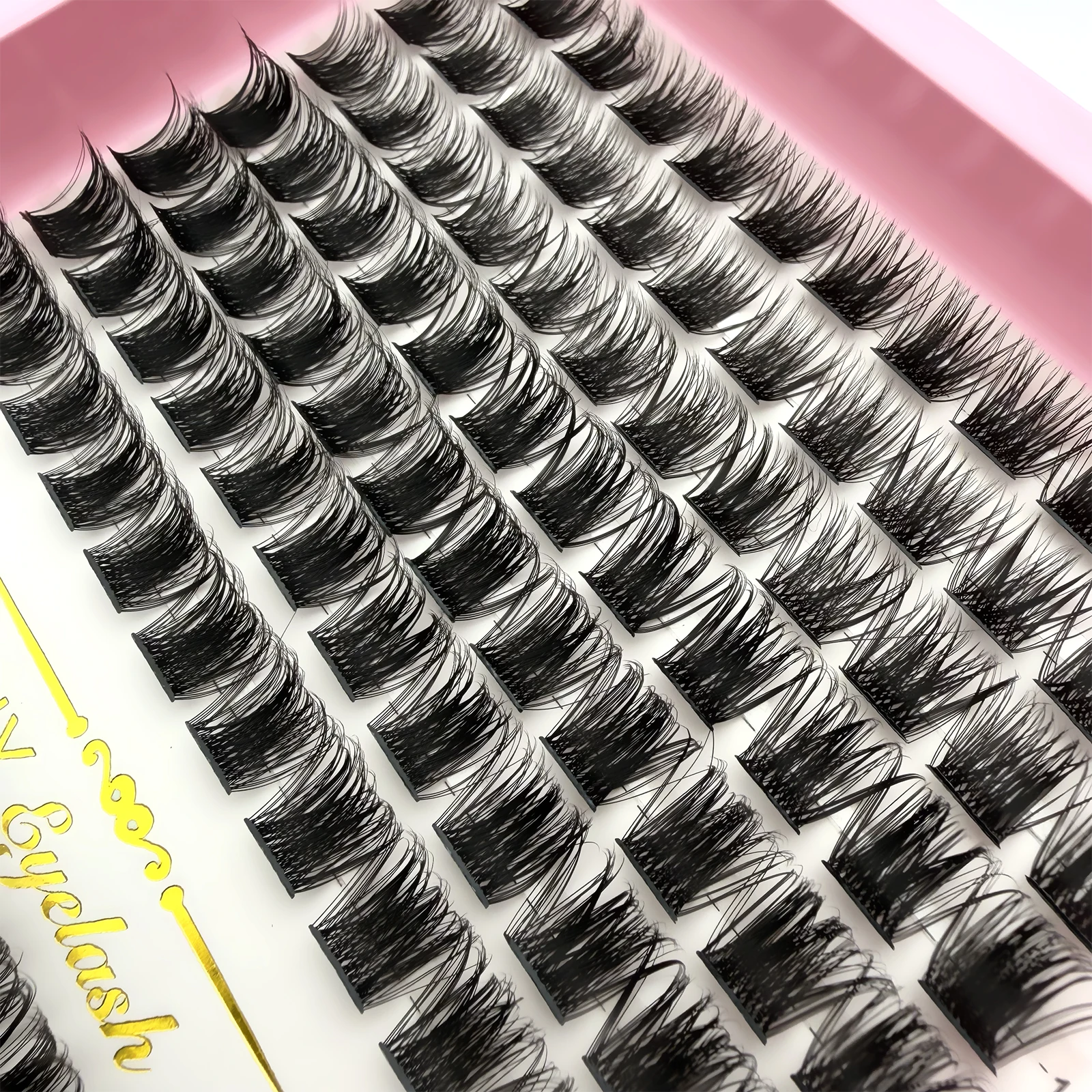 168 Stück Wimpernbüschel D-Curl Wispy Fluffy Einzelwimpernverlängerungen für einen natürlichen Look – DIY Wimpernverlängerung für tägliches Party-Make-up – Detail 3