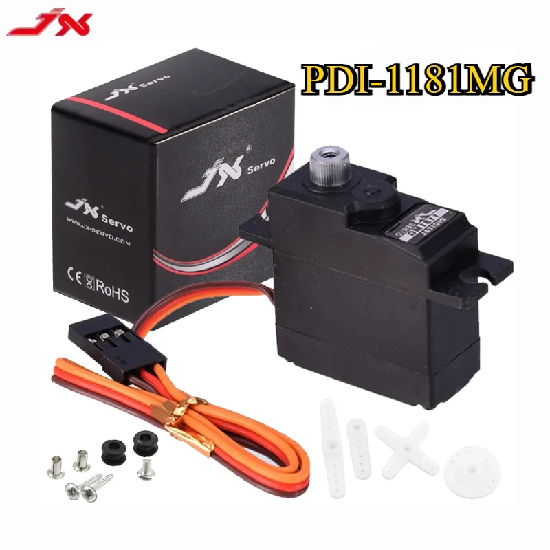 JX เซอร์โว PDI-1181MG 18g 3.5KG เซอร์โวดิจิตอลสําหรับ WLtoys 144001   WPL RC รถ B1/16 B24 C14 C24 เครื่องบินเฮลิคอปเตอร์