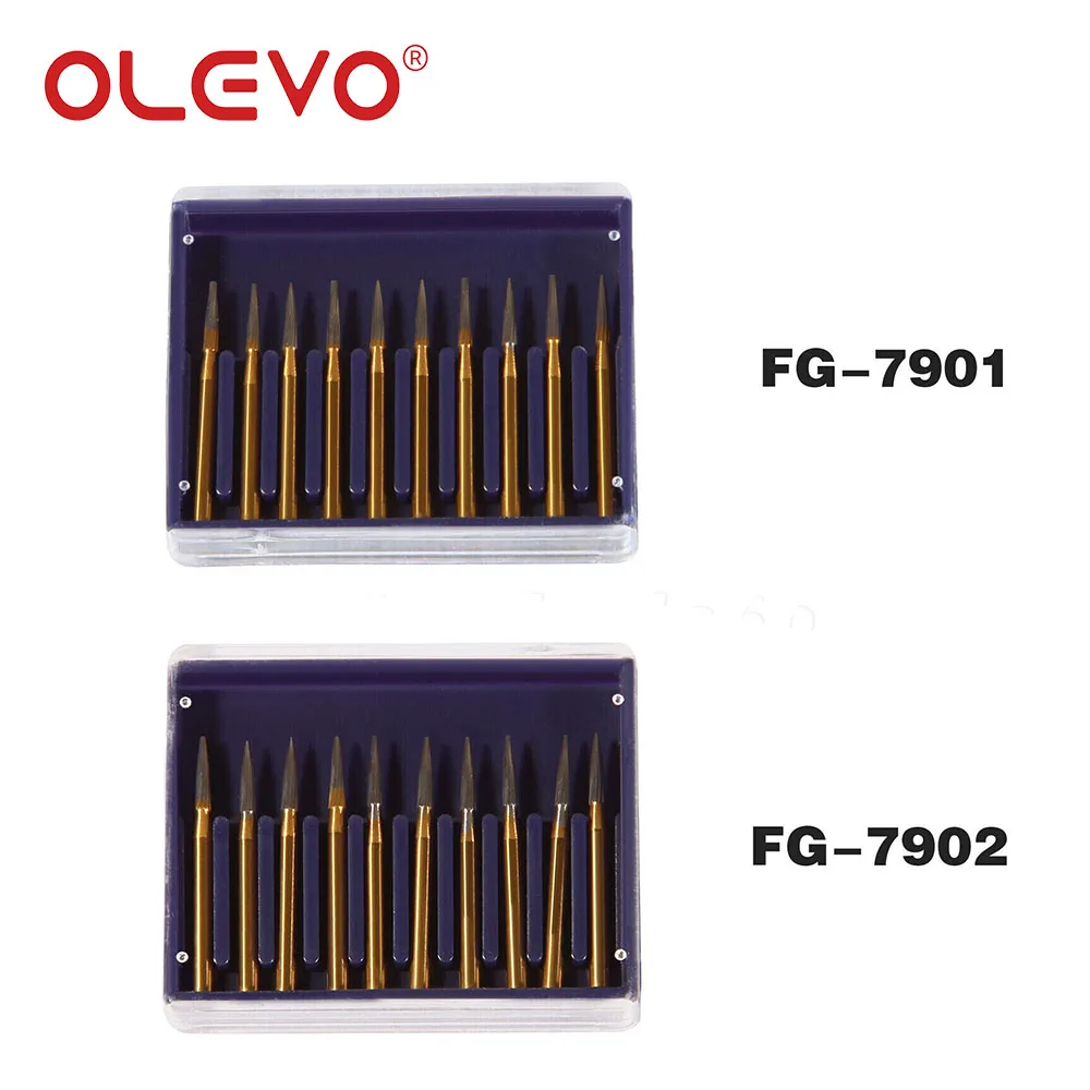 10 Stück Dental Hartmetallbohrer Wolframstahlbohrer Nadel FG7901 FG7902 Hochgeschwindigkeits-Handstückbohrer zum Trimmen und Endbearbeiten von Zähnen – Detail 1