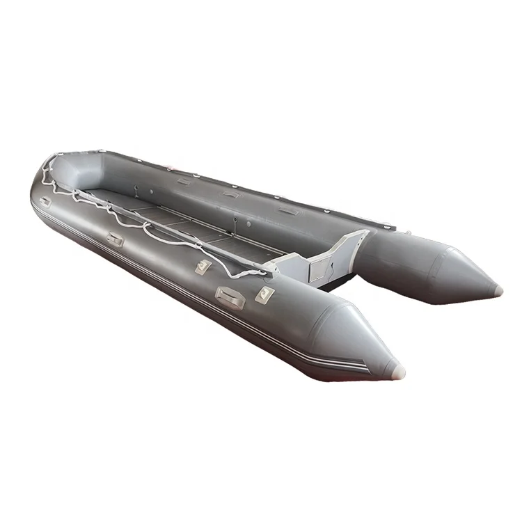 

2025 Year New Grey 15FT 10 Persons Aluminum Floor Inflatable Boat