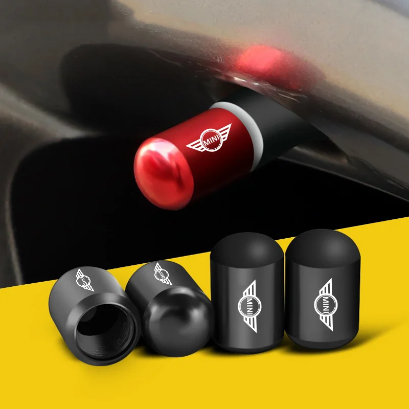 4PCS High Quality Car Automobile Wheel Tire Valve Cap Accessories For MINI Cooper One JCW R56 Countryman Clubman R50 R53 R58